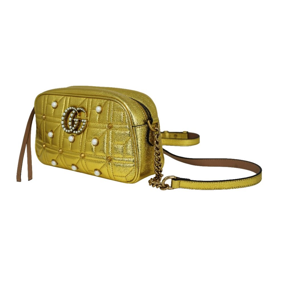 Gucci GG Marmont Pearly Matelassé Leather Crossbody Bag - Picture 2 of 10